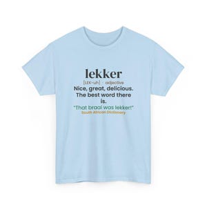 Lekker T-Shirt, South African Slang Dictionary Shirt, Funny Saffa Gift zdjęcie 6