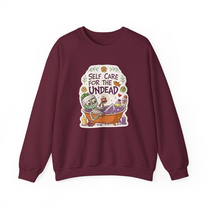 Sweat-shirt d'Halloween « Spa Momie Morte-Vivante », Sweat-shirt Drôle pour la Saison des Frissons, Cadeau d'Halloween Original image 4