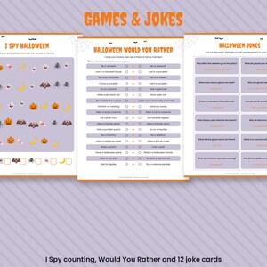 Halloween-activiteitenpakket voor kinderen, printbare Halloween-activiteiten (digitale download) afbeelding 4