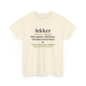 Lekker T-Shirt, South African Slang Dictionary Shirt, Funny Saffa Gift zdjęcie 5