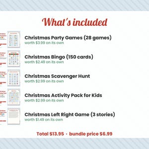 Christmas Mega Bundle: Party Games, Bingo, Scavenger Hunt, Kids Activities (Digital Download) image 2