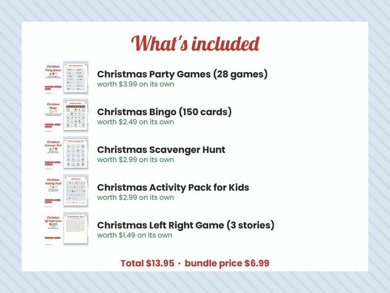 Christmas Mega Bundle: Party Games, Bingo, Scavenger Hunt, Kids Activities (Digital Download) image 2