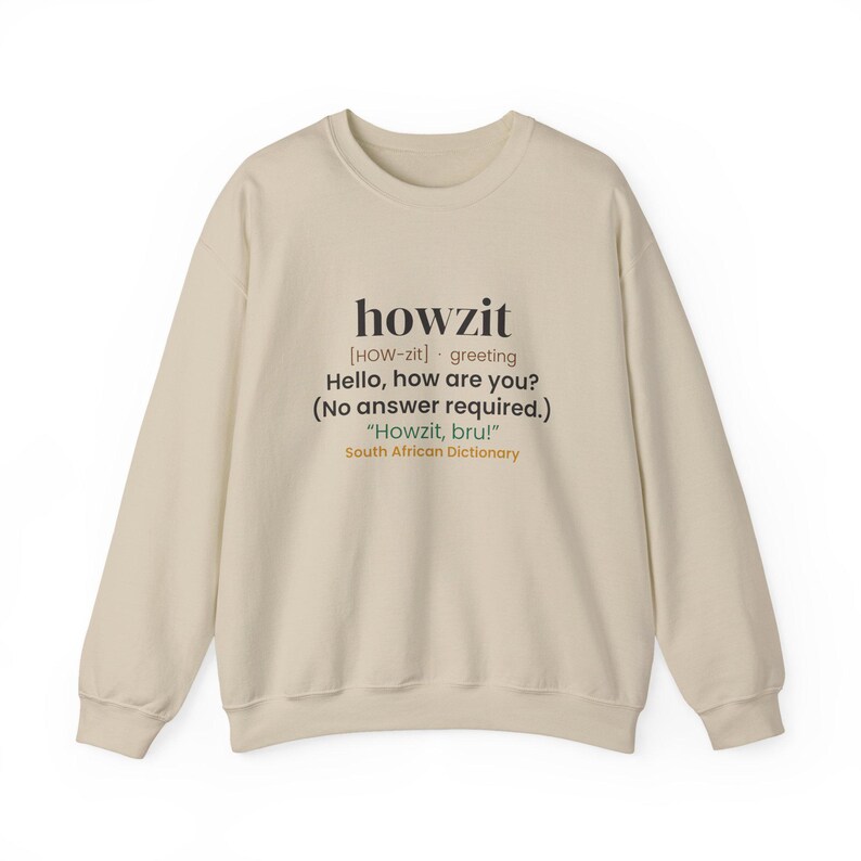 Howzit Dictionary Sweatshirt, South African Crewneck, Saffa Gift Bild 5