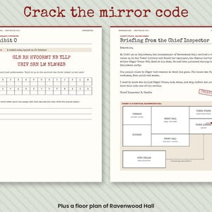 Jeu d'enquête policière à imprimer pour Halloween, dossier de détective, jeu pour adultes pour une soirée d'Halloween réussie, résolvez le crime, escape game image 4