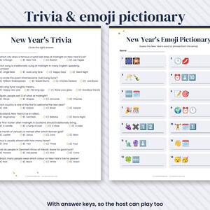 2027 New Year's Eve Party Games Bundle, Printable Trivia (Digital Download) image 3