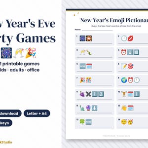2027 New Year's Eve Party Games Bundle, Printable Trivia (Digital Download) image 1