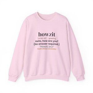 Howzit Dictionary Sweatshirt, South African Crewneck, Saffa Gift Bild 6