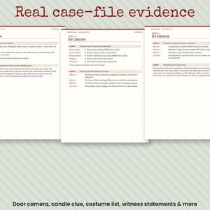 Jeu d'enquête policière à imprimer pour Halloween, dossier de détective, jeu pour adultes pour une soirée d'Halloween réussie, résolvez le crime, escape game image 3