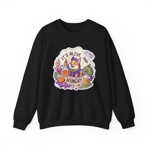 Sudadera de Halloween "Frankencorgi está vivo y hambriento", sudadera divertida para la temporada de Halloween, regalo original para Halloween. imagen 2