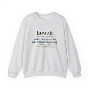 Howzit Dictionary Sweatshirt, South African Crewneck, Saffa Gift Bild 3