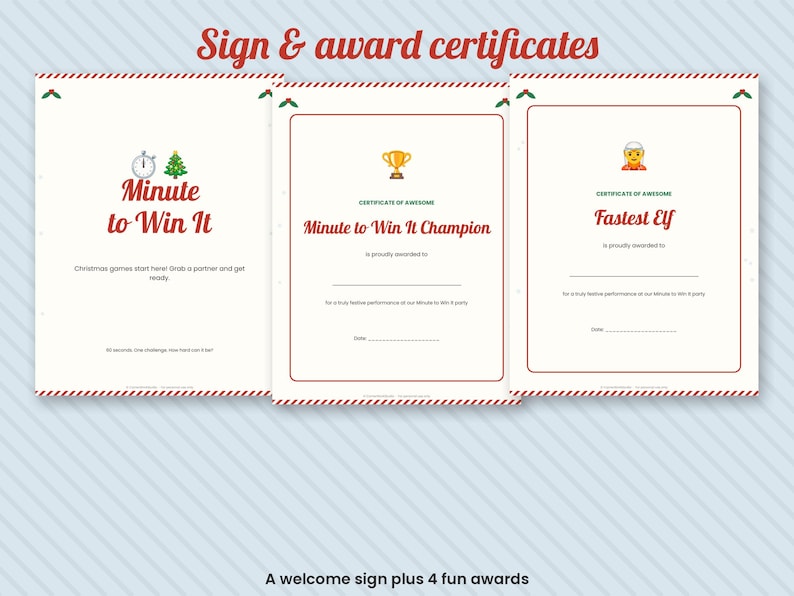 30 Christmas Minute to Win It Games, Festive Party Challenges (Digital Download) image 5