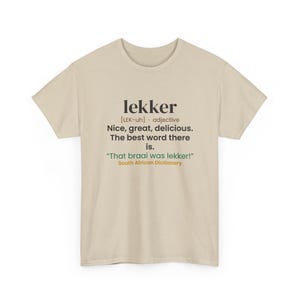 Lekker T-Shirt, South African Slang Dictionary Shirt, Funny Saffa Gift zdjęcie 1