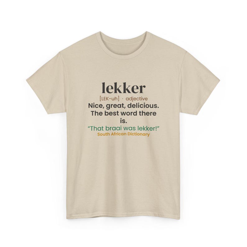 Lekker T-Shirt, South African Slang Dictionary Shirt, Funny Saffa Gift zdjęcie 1