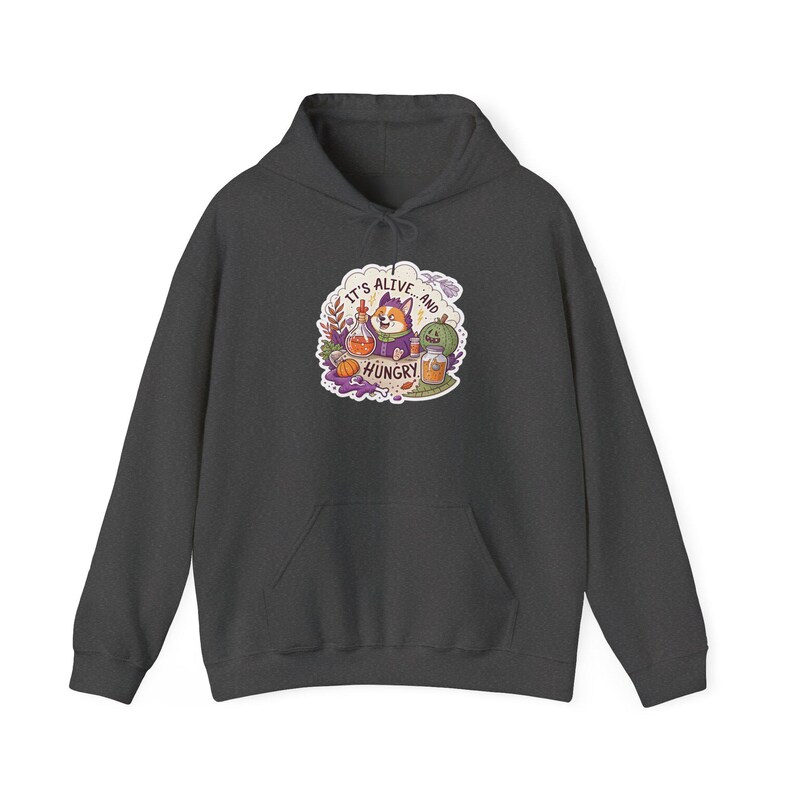 Frankencorgi It's Alive And Hungry Halloween Hoodie, Funny Spooky Season Hoodie, Quirky Halloween Gift afbeelding 5