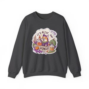 Sudadera de Halloween "Frankencorgi está vivo y hambriento", sudadera divertida para la temporada de Halloween, regalo original para Halloween. imagen 5