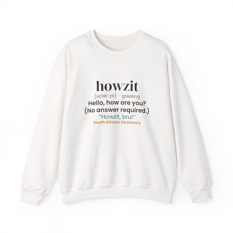 Howzit Dictionary Sweatshirt, South African Crewneck, Saffa Gift Bild 2