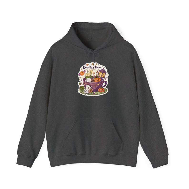 Boo-Tea Time Ghost Tea Party Halloween Hoodie, Funny Spooky Season Hoodie, Quirky Halloween Gift Bild 5