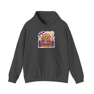 Batty Disco Dancing Bats Halloween Hoodie, Funny Spooky Season Hoodie, Quirky Halloween Gift image 5