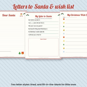 Christmas Activity Pack for Kids, Printable Word Search, Mazes, Letter to Santa (Digital Download) image 3