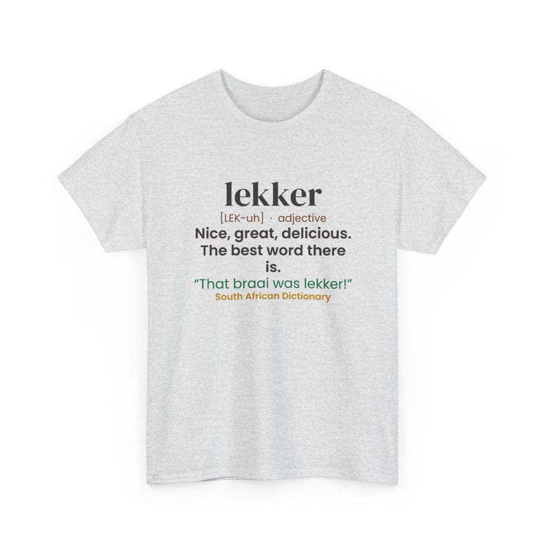 Lekker T-Shirt, South African Slang Dictionary Shirt, Funny Saffa Gift zdjęcie 3