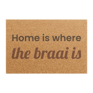 Home Is Where the Braai Is Doormat, South African Gift image 2