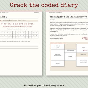 Printbaar kerstmoordmysteriespel, detectivedossier, kerstfeestspel voor volwassenen, los de misdaad op, escape room afbeelding 4