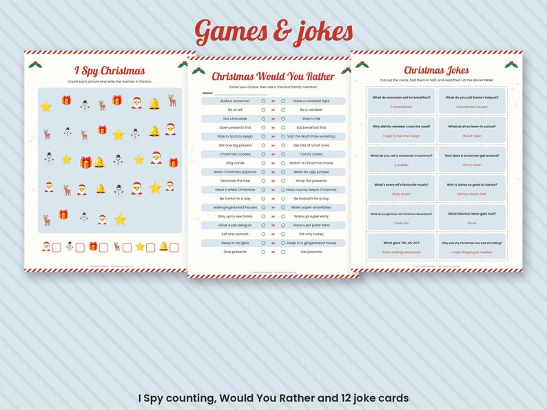 Christmas Activity Pack for Kids, Printable Word Search, Mazes, Letter to Santa (Digital Download) image 5