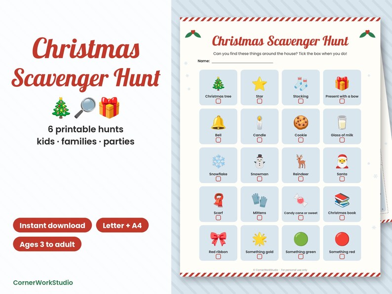 Christmas Mega Bundle: Party Games, Bingo, Scavenger Hunt, Kids Activities (Digital Download) image 5