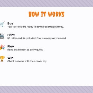 Halloween Emoji Pictionary Game, Printable Party Quiz with Answers (Digital Download) image 3