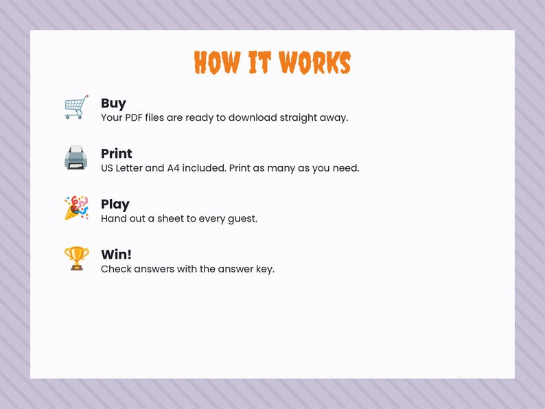 Halloween Emoji Pictionary Game, Printable Party Quiz with Answers (Digital Download) image 3