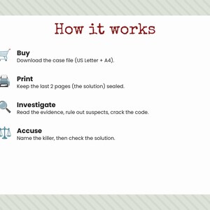 Printbaar kerstmoordmysteriespel, detectivedossier, kerstfeestspel voor volwassenen, los de misdaad op, escape room afbeelding 6