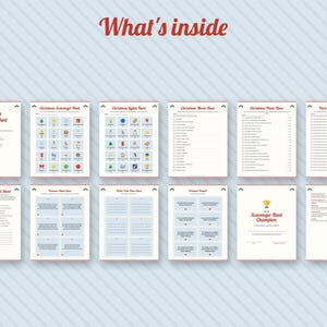 Christmas Scavenger Hunt for Kids, Printable Party Game (Digital Download) image 2