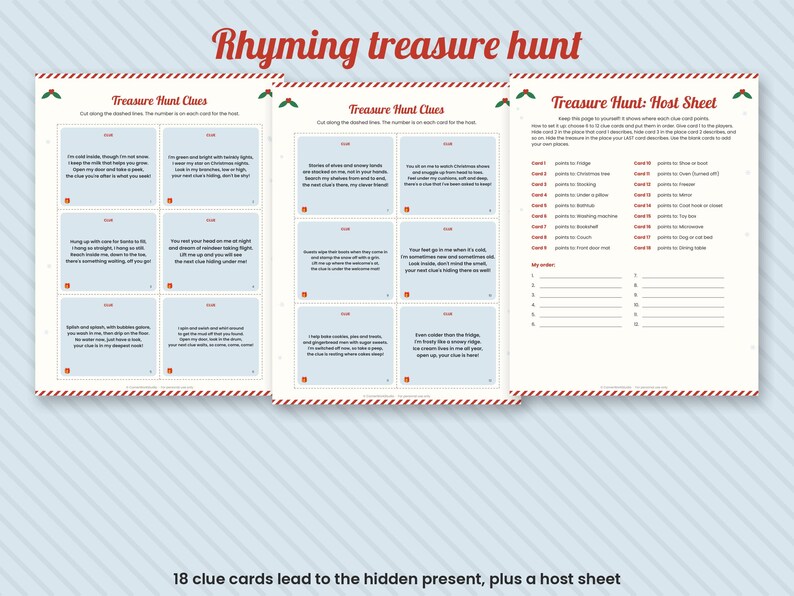 Christmas Scavenger Hunt for Kids, Printable Party Game (Digital Download) image 4