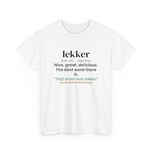 Lekker T-Shirt, South African Slang Dictionary Shirt, Funny Saffa Gift zdjęcie 2