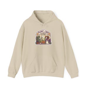 Plant Lady Boo Haunted Greenhouse Halloween Hoodie, Funny Spooky Season Hoodie, Quirky Halloween Gift image 3