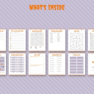 Halloween-activiteitenpakket voor kinderen, printbare Halloween-activiteiten (digitale download) afbeelding 2
