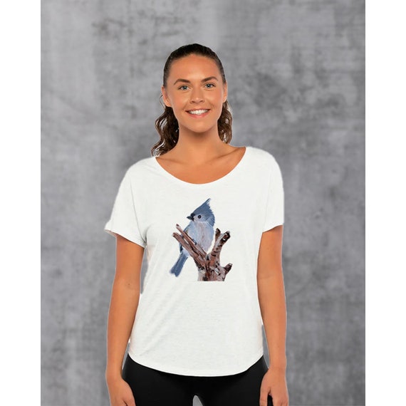 Haut capitonné dolman mésange pour femme chemise mésange oiseau