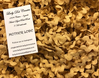 Rick Rack Trim - Mother Lode - Hand-Dyed 100% Cotton Half Inch DMC 676