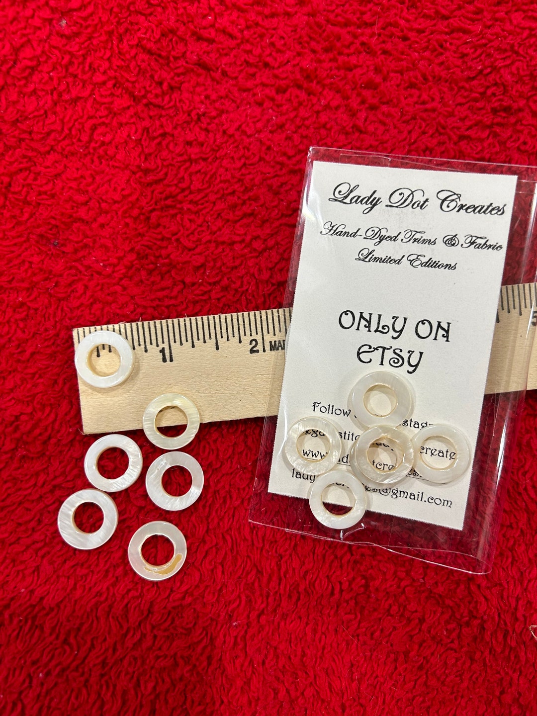 Mother of Pearl Thread Rings Etsy