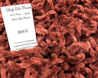 Chenille Trim - Brick - Hand-Dyed 100% Cotton Jumbo  DMC 918