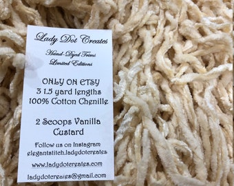 Chenille Trim Vanilla Custard (2 Scoops) Etsy Only