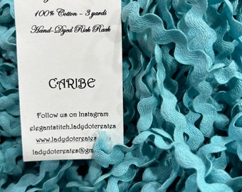 Rick Rack Trim - Caribe - Hand-Dyed 100% Cotton Half Inch DMC 3849