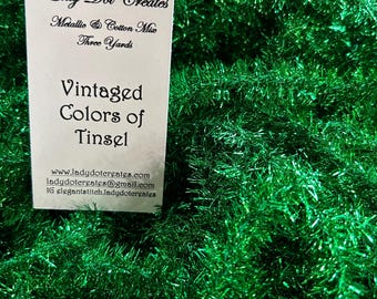 Chenille Trim - Christmas Green - Metallic - ETSY ONLY