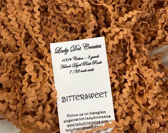 Rick Rack Trim - Bittersweet - Hand-Dyed 100% Cotton 7/32 inch DMC 922  NEW 08.12.26