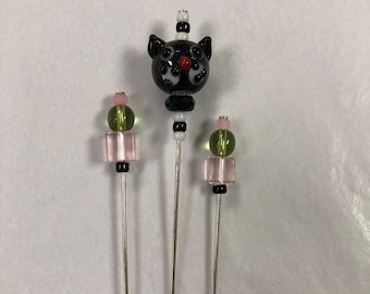 Lampwork Bead Hat Pins For Pin Cushions and Embelishments