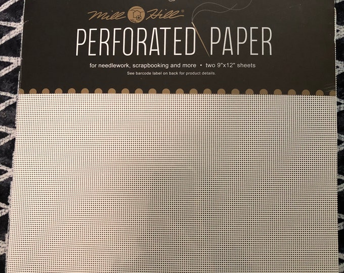 Mill Hill White Perforated Paper 14 Count - 9x12 Inch 2-Pack For Cross Stitch & Beadwork