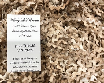 Rick Rack Trim  - All Things Vintage- Hand-Dyed 100% Cotton 7/16 Inch - read description please