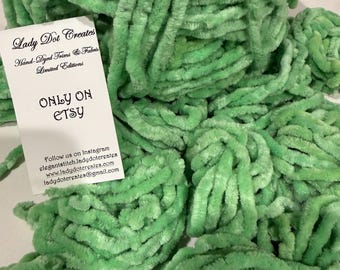 Chenille Trim  - Hand-Dyed 100% Cotton Jumbo DMC 954 - LIMITED EDITION
