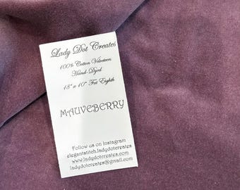 Velveteen - Mauveberry - Hand-Dyed 100% Cotton  DMC 3740 18"x10.5" cut