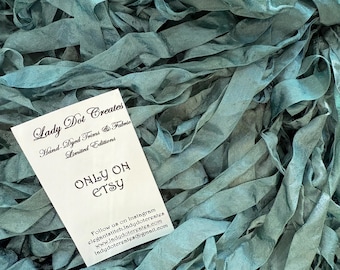 Ribbon 9/16" Hand-dyed 100% Viscose Limited Edition - ETSY ONLY DMC 501